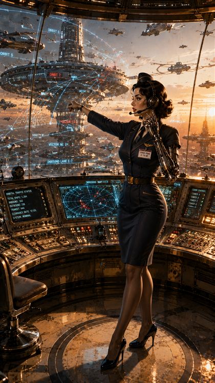 Fondo para celular Controladora de tráfico espacial