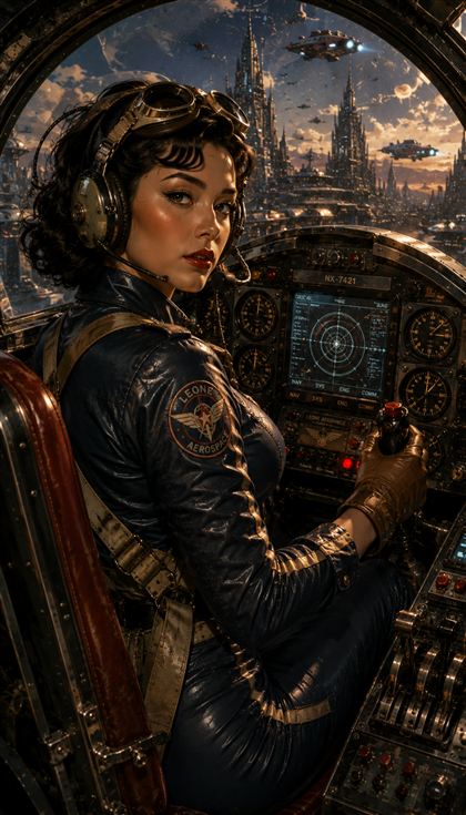 Fondo para celular Piloto de cabina variante