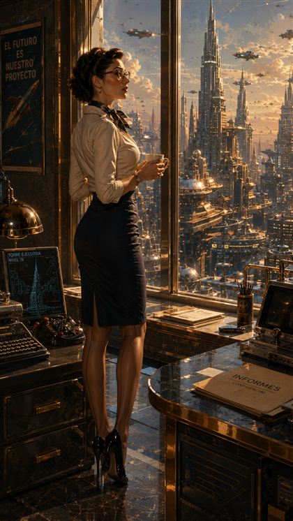 Fondo para celular Secretaria frente al ventanal